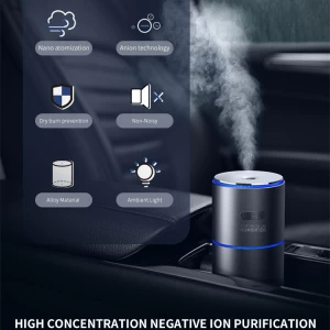 Car Household Tabletop Portable Anion Air Purifier Spray Misting Aroma Diffuser Ultrasonic Air Humidifier