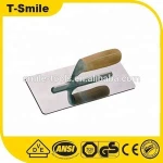 carbon steel plastering brick notched trowel with wooden