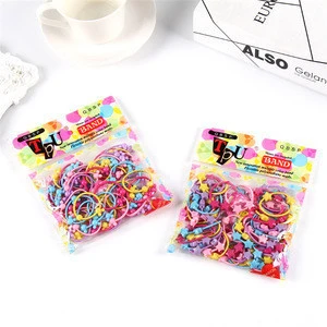 Cartoon Candy Colored Child Baby Kids Ponytail Holders Hair Accessories For Girl Rubber Band Tie Gum