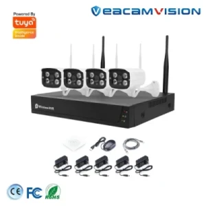 CCTV Wireless Camera &amp; NVR Kits Plug &amp; Play 4CH 3MP Tuya Smart WiFi Camera Kits