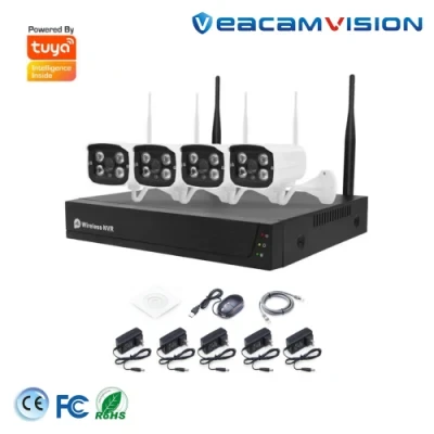 Buy Cctv Wireless Camera & Nvr Kits Plug & Play 4ch 3mp Tuya Smart Wifi