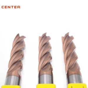 CENTER Carbide 4 Flute Square Endmill Cutter , Square Milling Cutter for Metal Working