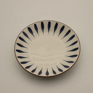 Ceramic soup Plate Dishes Nice Flower Design Deep Dish Porcelain Items Round Dinner Plates