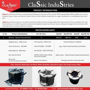 Charcoal Cooking Low Price Stove from India