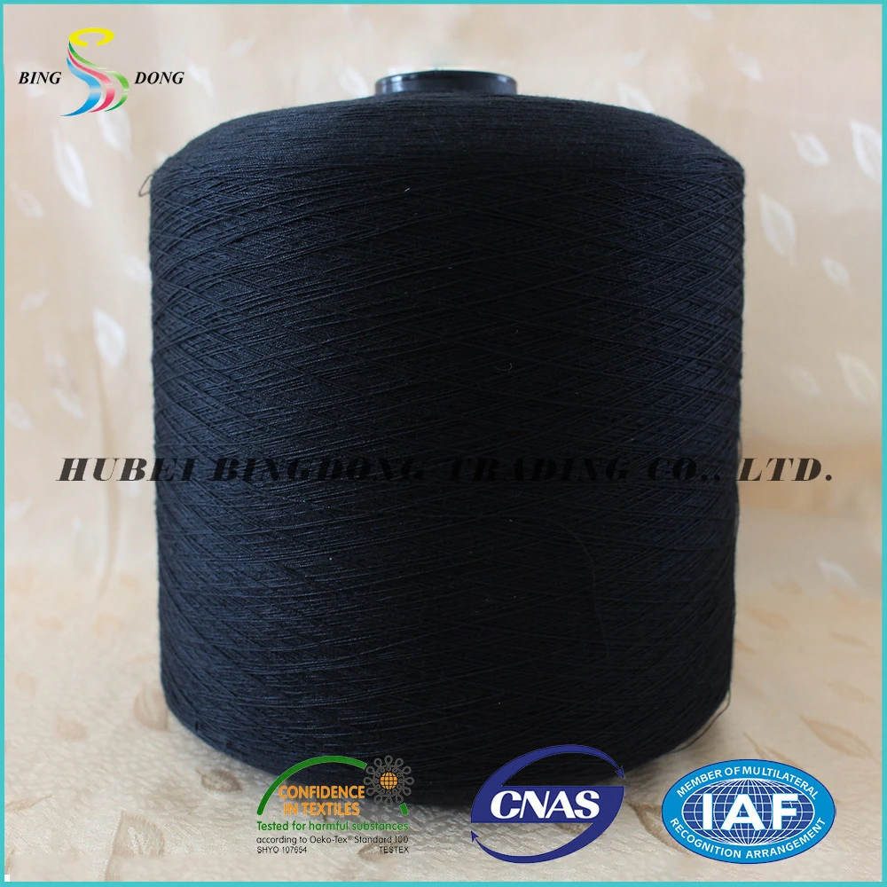cheap black white dyeing virgin polyester yarn