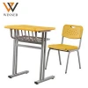 cheap classroom study furniture single seat table and chair plastic school single school desk and chair