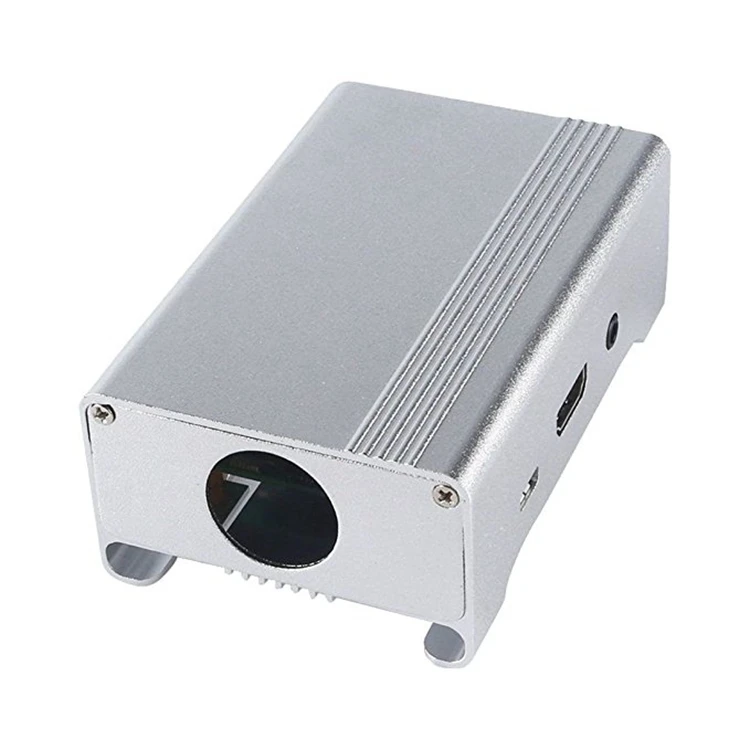 Cheap Custom with Fan Aluminum Alloy 3b Shell Raspberry Pi 2 3 Module 3b Case with Black Sliver color