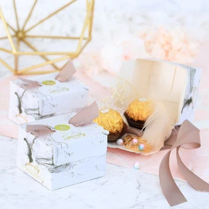 Cheap foldable marble paper candy paper box for packaging