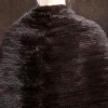 cheap hot sale woman winter knitted heavy cape stole wrap fur capes mink fur shawls of all types