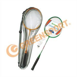 Cheap Price Custom Printed Badminton Racket Set, Steel Badminton Racket Set For Fun