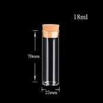 Cheap Small Mini  Glass Tube Jars with Cork Lids