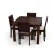 Import cheap solid wood black luxury modern dining room table sets from China