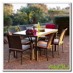 Chicago Patio Outdoor Garden Rattan Dining Set