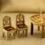 Children play home simulation umbrella wood table and chair mini creative furniture utensils wooden kitchen toys
