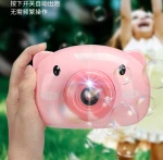 Children's camera music electric bubble machine toy