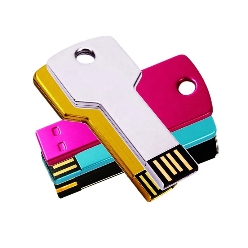 China Cheap 4Gb/8Gb/16Gb/32Gb/64Gb Colorful Customized Logo Gold Key Shape Memory Usb Stick Flash Drives Pen Drive
