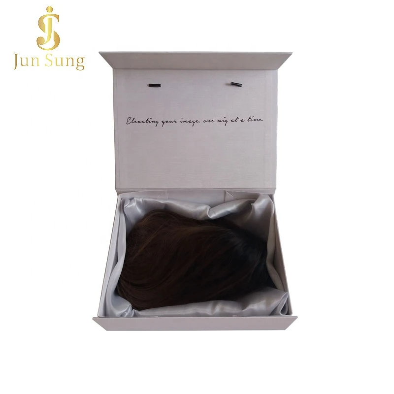 China Custom Hair Extension Wig Bundle Boxes Hair Packaging with Satin Lining