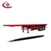 China Factory best price 3 Axles 40 ft Flatbed Container Semi Trailer For Transporting Container