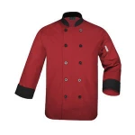 china factory custom polyester cotton Long sleeve kitchen chef jackets chef uniform design