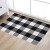 Import China Washable Cotton Buffalo Plaid Door Mat With Black And White Plaid from China