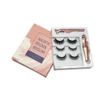 China Wholesales 3 Pairs Magnetic Eyelashes with Eyeliner Private Label Liquid Magnetic  Eyeliner