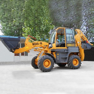 China WZ45-16 loader back excavator with wing type outrigger backhoe