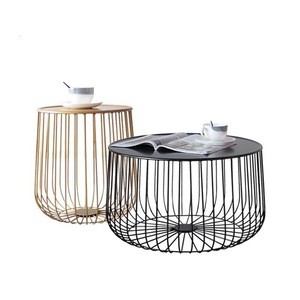 Chinese factory cheap metal iron industrial fancy living room modern simple design new coffee center table for sale
