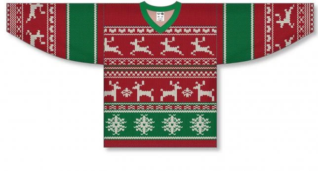 Christmas Breathable Ice Hockey Jersey Shirts & Tops Sportswear OEM Service Adults Unisex