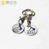 Christmas gifts fashionable rubber labels cute metal ring keys