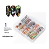 Christmas Halloween Nail Stickers Decals 10 Pcs Holographic Nail Foil Water Transfer Stickers DIY Decorations Manicure