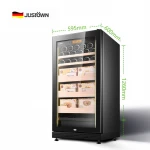 Cigar Humidor Display Cooler Cabinet Case Box High Accurate Humidifying Fan Cooling Compressor No Frost Spain Cedar Wood Drawers