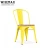 Import Classic style rustic metal stackable chair metal dining chair industrial dining chair with wood seat from China