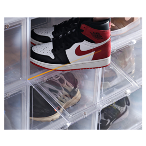 Clear plastic shoe box wholesale customize logo transparent drawer acrylic clear display shoe box