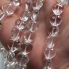 Clear quartz gemstone semi-finished product heart bead chain