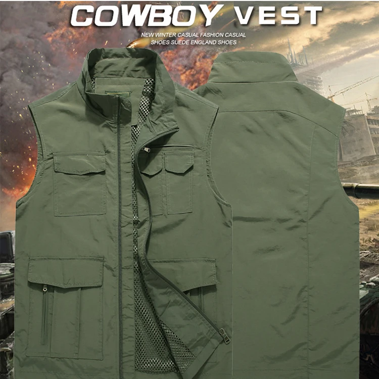 CMMX2112 Price Multi-Pocket New Arrival Vest Mens Vests Waistcoats Tooling Waistcoat Sleeveless Jackets Tank Top