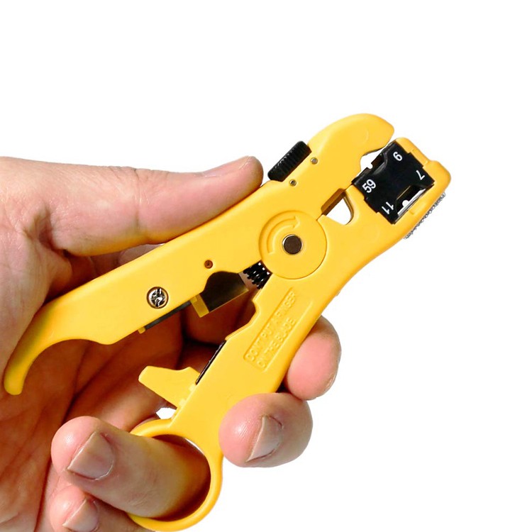 CNBX round and flat network cable RG59 RG6 RG11 coax cable stripping rotary wire stripper