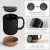 Import Coffee Mugs Ceramic Mug with Insulated Cork Bottom and Splash Proof Lid Large Coffee Mug with Handle Valentines Gift from China