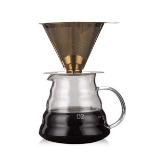 Coffee Server Borosilicate Glass Coffee Carafe Pot With Stainless Steel Infuser