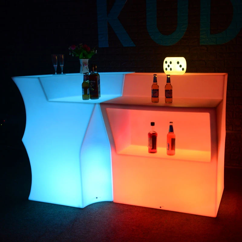 color changing led straight bar design led mobile bar portable cocktail waterproof led bar counter