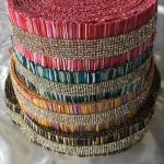 Color diamond ribbon shoe decorations