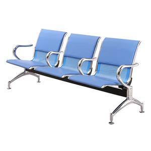 Color silver blue black material stainless steel or metal iron waiting chair