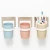 Import colorful bathroom accessories plastic toothbrush holder toothbrush cup with magic sticker from China