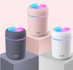 Colorful rotating atmosphere lamp home car Moisturizing creative colorful cup humidifier