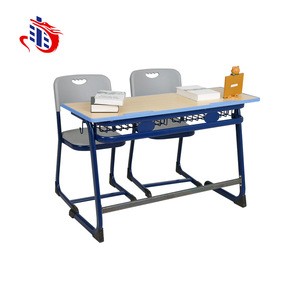 competitive price 2 seater student desk set school table and chair