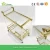 Import Contemporary Gold Metal Acrylic Bar Trolley with Clear Glass Top from China