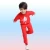 Import Cotton long style red training children cheap dancewear from China