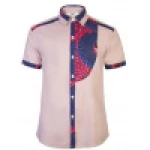 Cotton men short sleeve casual shirt African print men shirt Stylish men shirt blouse