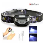 Cree 250 Lumens 3 Mode Head Lamp Led USB Rechargeable Led Headlamp with Motion Sensor