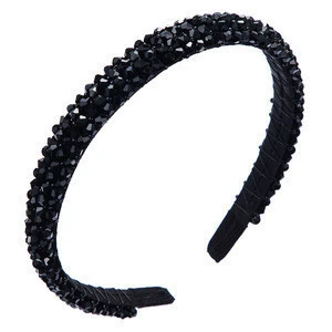 Crystal Headband for Woman Elegant Thick Sponge Hair Band Bridal Wedding Party Hair Accessories
