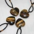 Import crystals healing stones necklace jewelry polished Tigers Eye Stone Heart-shaped quartz crystal pendants from China